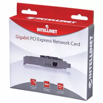Intellinet Gigabit PCI Express karta sieciowa, 10/100/1000 Mbps PCI Express RJ45 karta Ethernet