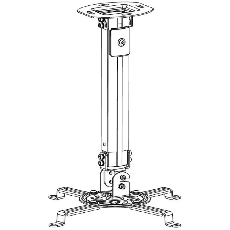 Techly Przedłużenie wspornika sufitowego do projektora 545-900 mm srebrny ICA-PM 18M