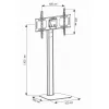 Techly ICA-TR11 TV mount/stand 177.8 cm (70 inch) Czarny, srebrny