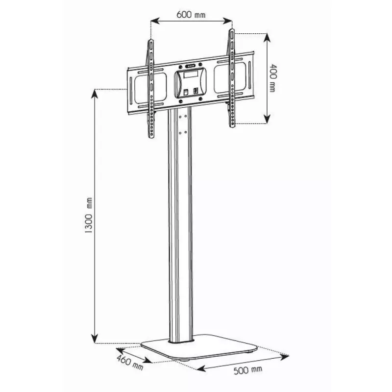 Techly ICA-TR11 TV mount/stand 177.8 cm (70 inch) Czarny, srebrny