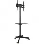 Techly Trolley Floor Stand LCD/LED/Plasma 23 inch-55 inch, 58.4 cm (23 inch), 139.7 cm (55 inch), 50 x 50 mm, 400 x 400 mm, -15 - 15°, Czarny