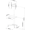 Techly Trolley Floor Stand LCD/LED/Plasma 23 inch-55 inch, 58.4 cm (23 inch), 139.7 cm (55 inch), 50 x 50 mm, 400 x 400 mm, -15 - 15°, Czarny