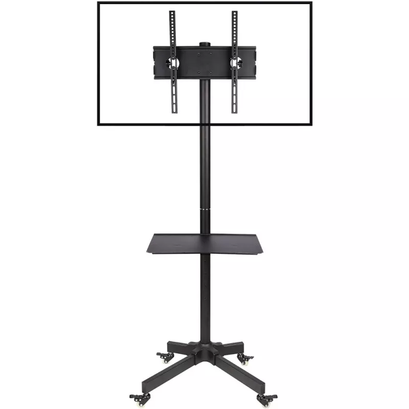Techly Trolley Floor Stand LCD/LED/Plasma 23 inch-55 inch, 58.4 cm (23 inch), 139.7 cm (55 inch), 50 x 50 mm, 400 x 400 mm, -15 - 15°, Czarny