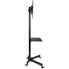 Techly Trolley Floor Stand LCD/LED/Plasma 23 inch-55 inch, 58.4 cm (23 inch), 139.7 cm (55 inch), 50 x 50 mm, 400 x 400 mm, -15 - 15°, Czarny