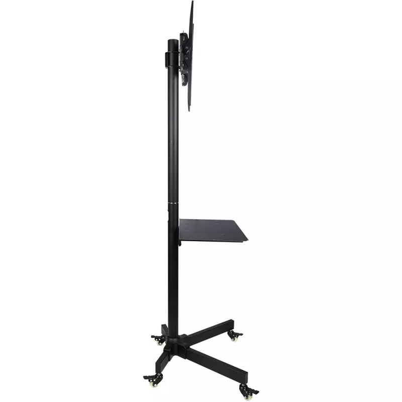 Techly Trolley Floor Stand LCD/LED/Plasma 23 inch-55 inch, 58.4 cm (23 inch), 139.7 cm (55 inch), 50 x 50 mm, 400 x 400 mm, -15 - 15°, Czarny