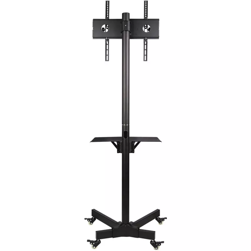 Techly Trolley Floor Stand LCD/LED/Plasma 23 inch-55 inch, 58.4 cm (23 inch), 139.7 cm (55 inch), 50 x 50 mm, 400 x 400 mm, -15 - 15°, Czarny