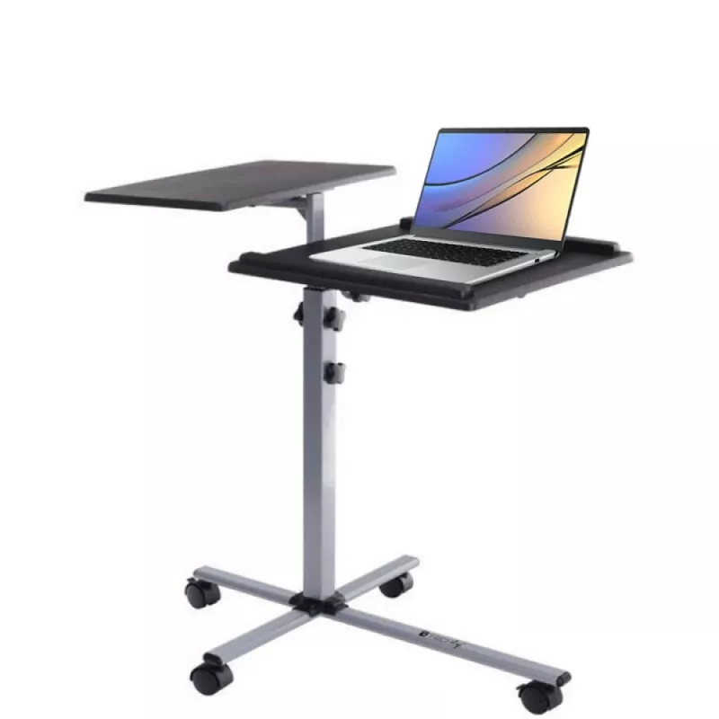 Stojak na laptopa Techly Uniwersalny Regulowany Wózek do Notebooka i Projektora Czarny