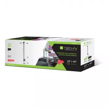 Techly teleskopowe mocowanie sufitowe do 1,6 m LED TV LCD 23-42 cali ICA-CPLB 922L