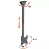Techly teleskopowe mocowanie sufitowe do 1,6 m LED TV LCD 23-42 cali ICA-CPLB 922L