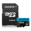 Karta pamięci flash MicroSDXC ADATA 128 GB UHS‑I Class 10 — odczyt 85 MB/s, zapis 25 MB/s, wodoodporna, z adapterem SD