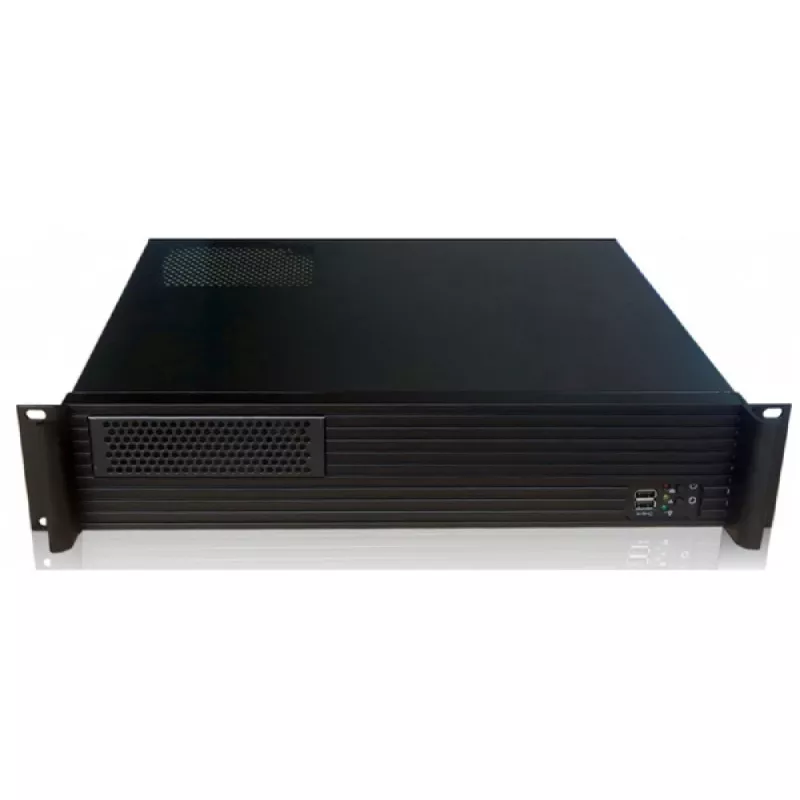 Obudowa serwerowa TECHLY I-CASE IPC-240L, 2U, micro ATX, 4x wnęki 3,5 cala, 1x wnęka 5,25 cala, 465x400x88,8 mm, czarna
