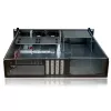 Obudowa serwerowa TECHLY I-CASE IPC-240L, 2U, micro ATX, 4x wnęki 3,5 cala, 1x wnęka 5,25 cala, 465x400x88,8 mm, czarna