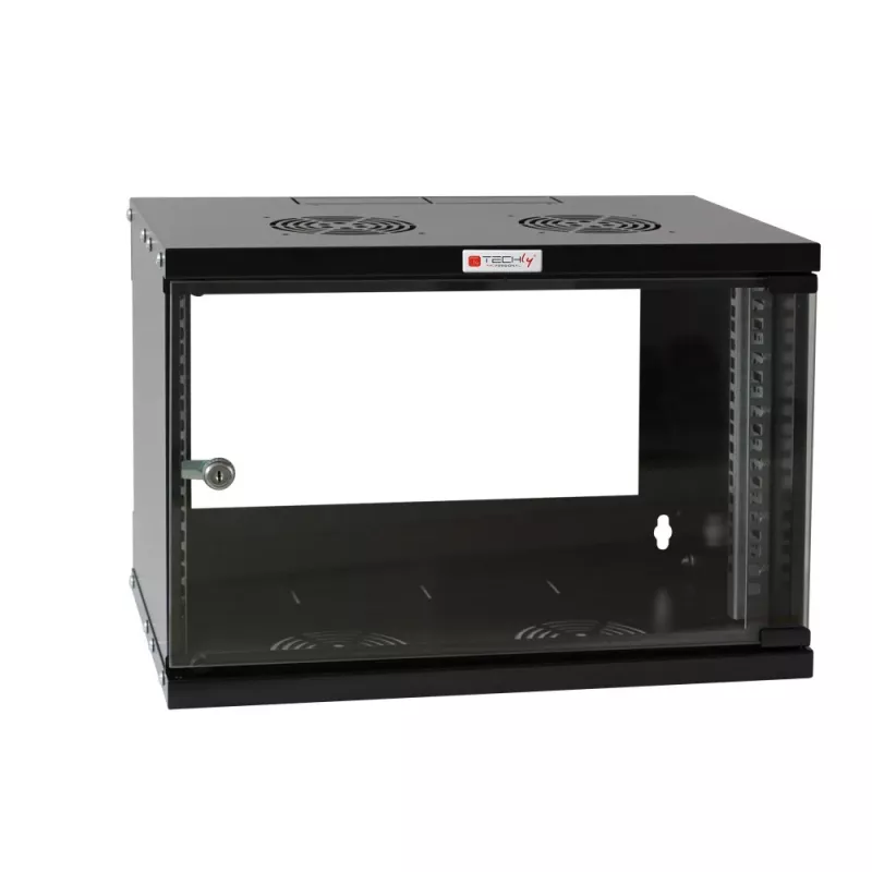 Szafa wisząca Techly 19 6U D450 czarna zmontowana I-CASE EL-1006B45
