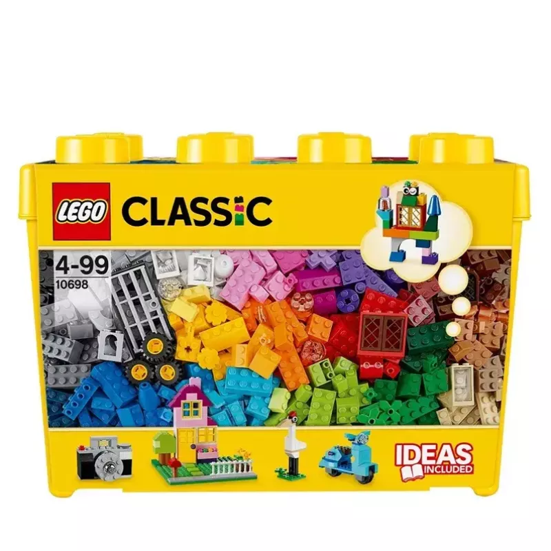 Zestaw konstrukcyjny LEGO Classic 10698 — 790 elementów, wielokolorowy, 33 kolory, zawiera zielone płyty bazowe i akcesoria