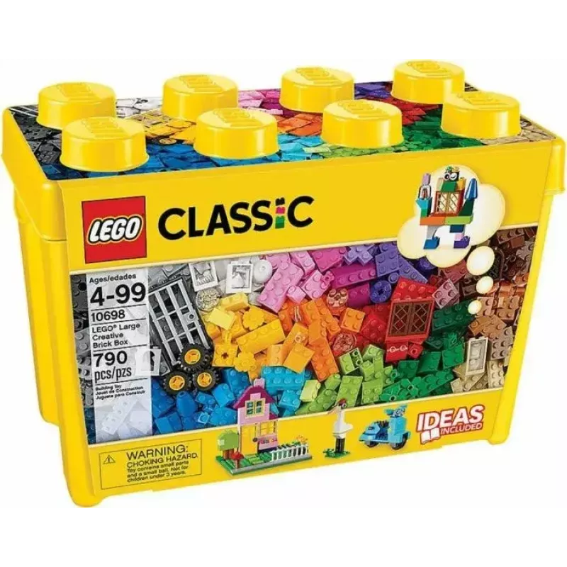 Zestaw konstrukcyjny LEGO Classic 10698 — 790 elementów, wielokolorowy, 33 kolory, zawiera zielone płyty bazowe i akcesoria