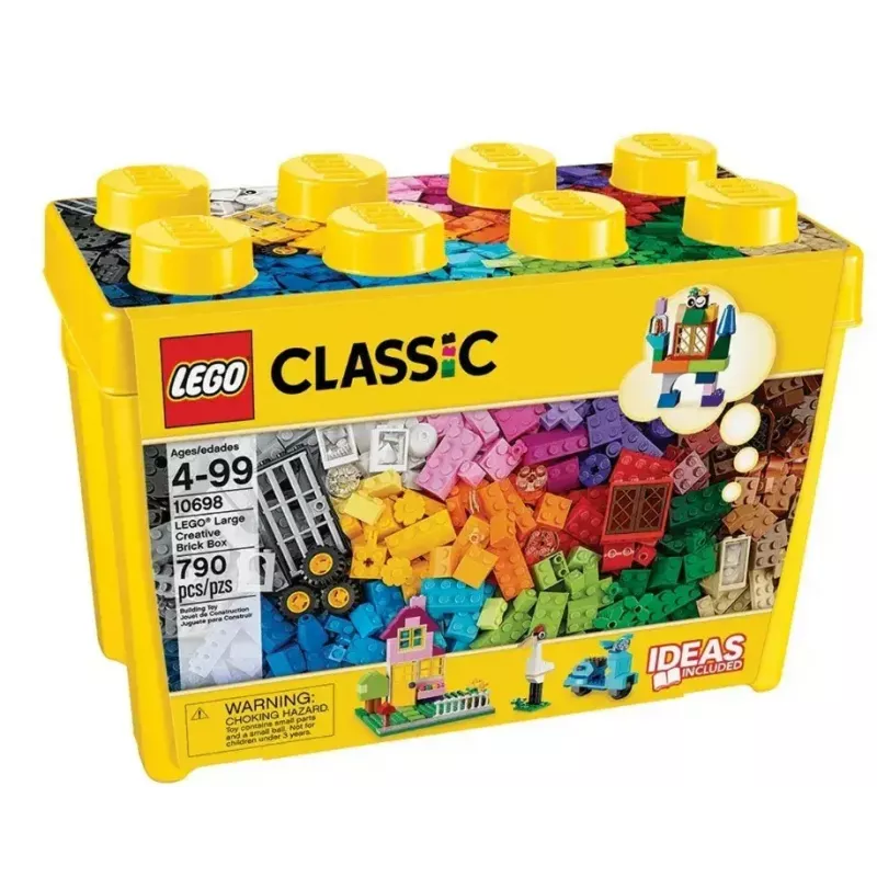 Zestaw konstrukcyjny LEGO Classic 10698 — 790 elementów, wielokolorowy, 33 kolory, zawiera zielone płyty bazowe i akcesoria