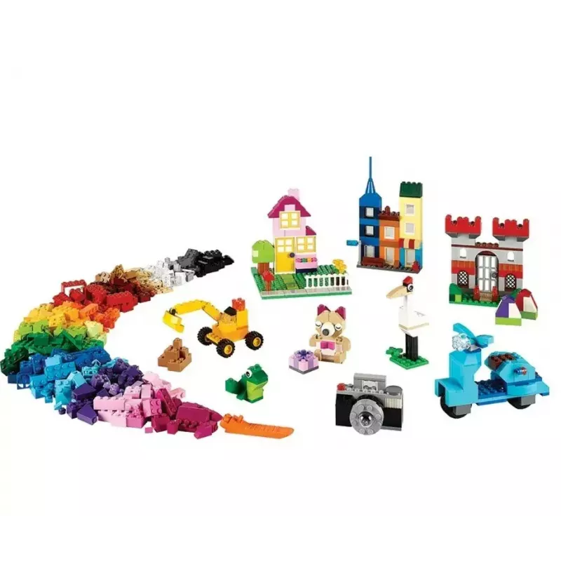 Zestaw konstrukcyjny LEGO Classic 10698 — 790 elementów, wielokolorowy, 33 kolory, zawiera zielone płyty bazowe i akcesoria