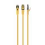 GEMBIRD kabel krosowy - CAT6A - S/FTP - LSZH - 25 cm - Żółty