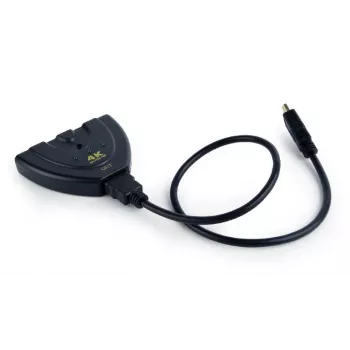 Koncentrator interfejsu HDMI Gembird DSW-HDMI-35 — 3 porty, HDMI, kabel 0,5 m, czarny