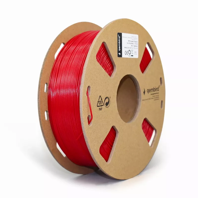 Materiał do druku 3D Gembird 3DP-PETG1.75-01-R czerwony