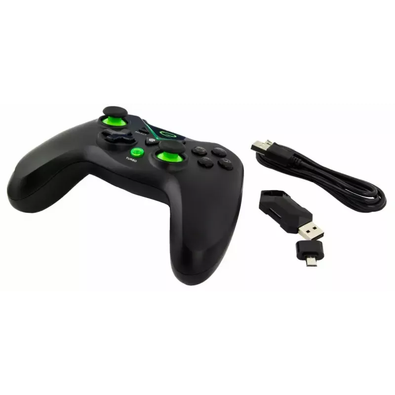 Bezprzewodowy kontroler gier ESPERANZA EGG112K 2,4 GHz do PC i PS3, odbiornik USB, czarny, 12 przycisków, analogowe gałki