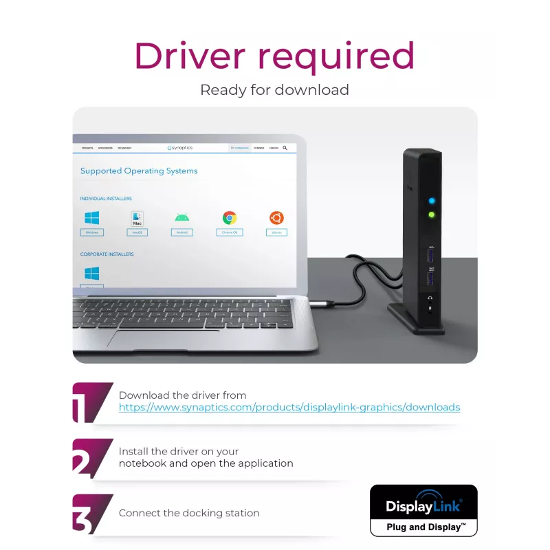 ICY BOX IB-DK2241AC Przewodowy USB 3.2 Gen 1 (3.1 Gen 1) Type-A Czarny