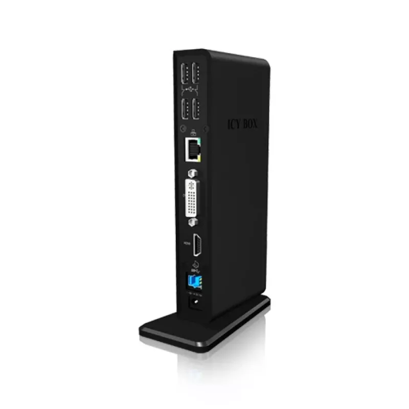 ICY BOX IB-DK2241AC Przewodowy USB 3.2 Gen 1 (3.1 Gen 1) Type-A Czarny