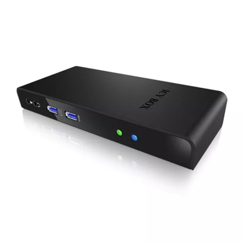 ICY BOX IB-DK2241AC Przewodowy USB 3.2 Gen 1 (3.1 Gen 1) Type-A Czarny