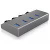 ICY BOX IB-HUB1405 USB 3.2 Gen 1 (3.1 Gen 1) Type-B 5000 Mbit/s Antracytowy