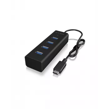 ICY BOX IB-HUB1409-C3 USB 3.2 Gen 1 (3.1 Gen 1) Type-C 5000 Mbit/s Czarny