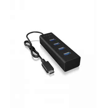 ICY BOX IB-HUB1409-C3 USB 3.2 Gen 1 (3.1 Gen 1) Type-C 5000 Mbit/s Czarny