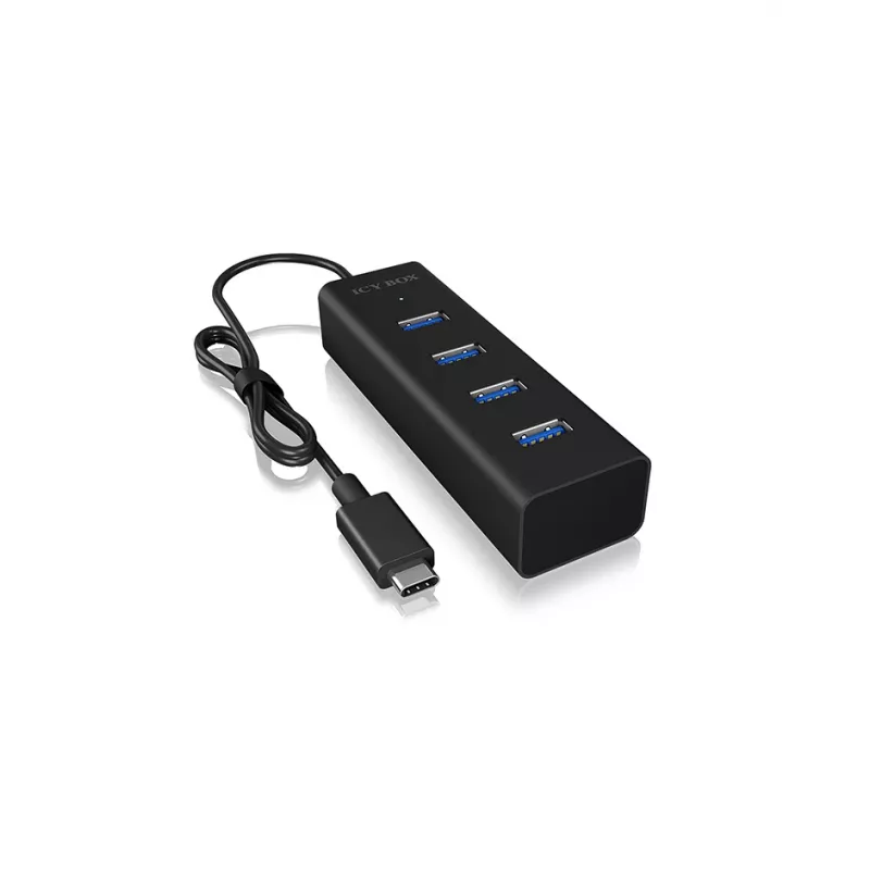 ICY BOX IB-HUB1409-C3 USB 3.2 Gen 1 (3.1 Gen 1) Type-C 5000 Mbit/s Czarny