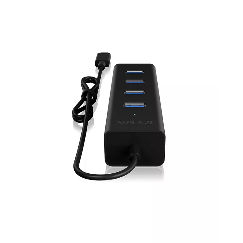 ICY BOX IB-HUB1409-C3 USB 3.2 Gen 1 (3.1 Gen 1) Type-C 5000 Mbit/s Czarny