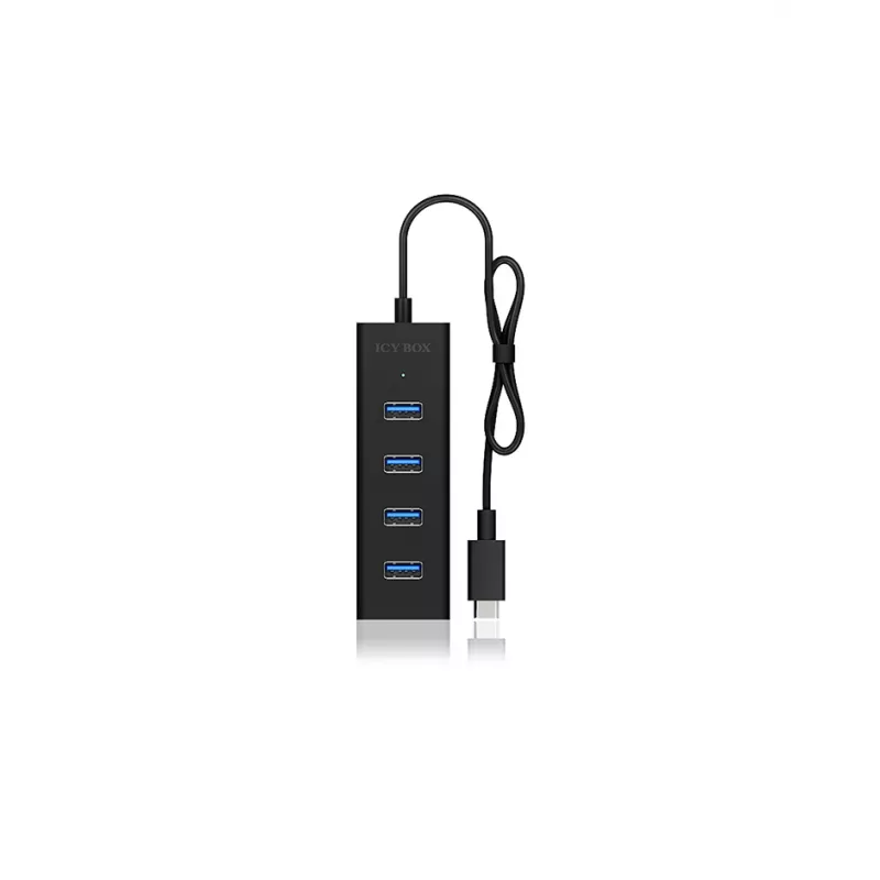 ICY BOX IB-HUB1409-C3 USB 3.2 Gen 1 (3.1 Gen 1) Type-C 5000 Mbit/s Czarny