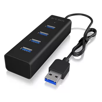 ICY BOX IB-HUB1409-U3 USB 3.2 Gen 1 (3.1 Gen 1) Type-A 5000 Mbit/s Czarny