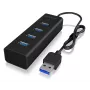 ICY BOX IB-HUB1409-U3 USB 3.2 Gen 1 (3.1 Gen 1) Type-A 5000 Mbit/s Czarny