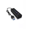 ICY BOX IB-HUB1409-U3 USB 3.2 Gen 1 (3.1 Gen 1) Type-A 5000 Mbit/s Czarny