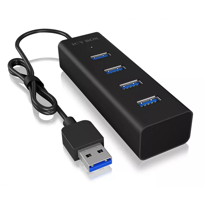 ICY BOX IB-HUB1409-U3 USB 3.2 Gen 1 (3.1 Gen 1) Type-A 5000 Mbit/s Czarny