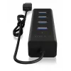 ICY BOX IB-HUB1409-U3 USB 3.2 Gen 1 (3.1 Gen 1) Type-A 5000 Mbit/s Czarny