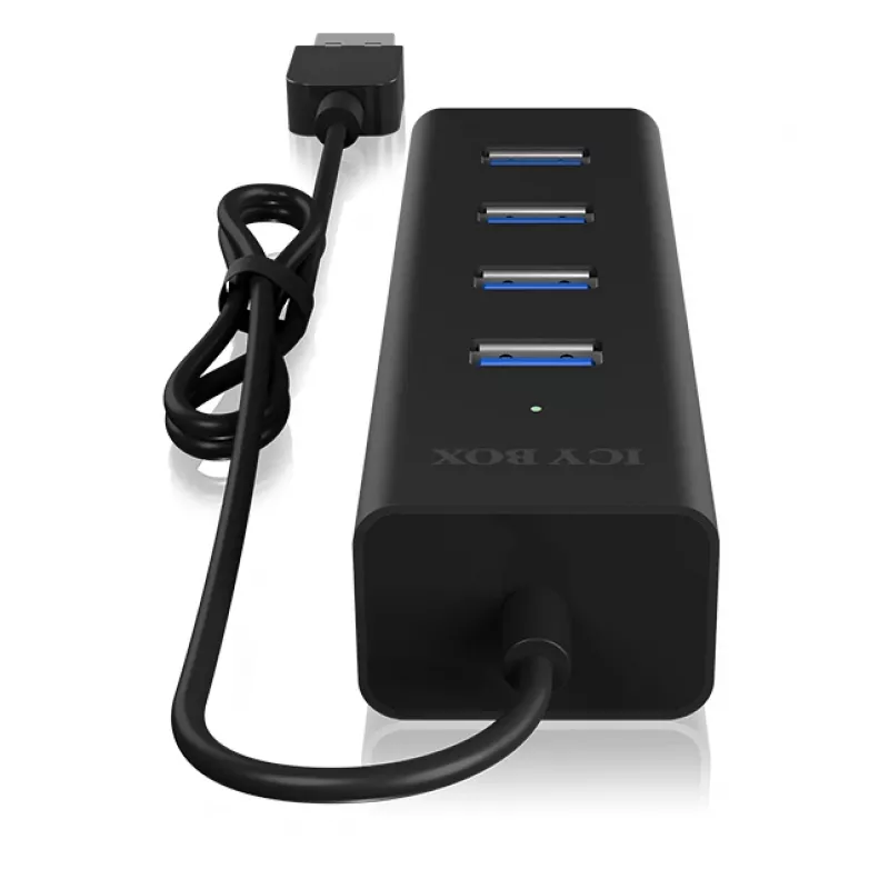 ICY BOX IB-HUB1409-U3 USB 3.2 Gen 1 (3.1 Gen 1) Type-A 5000 Mbit/s Czarny