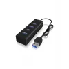 ICY BOX IB-HUB1409-U3 USB 3.2 Gen 1 (3.1 Gen 1) Type-A 5000 Mbit/s Czarny