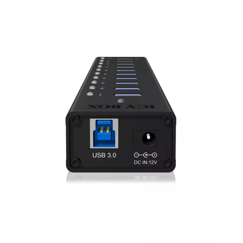 ICY BOX IB-AC6110 USB 3.2 Gen 1 (3.1 Gen 1) Type-B 5000 Mbit/s Czarny