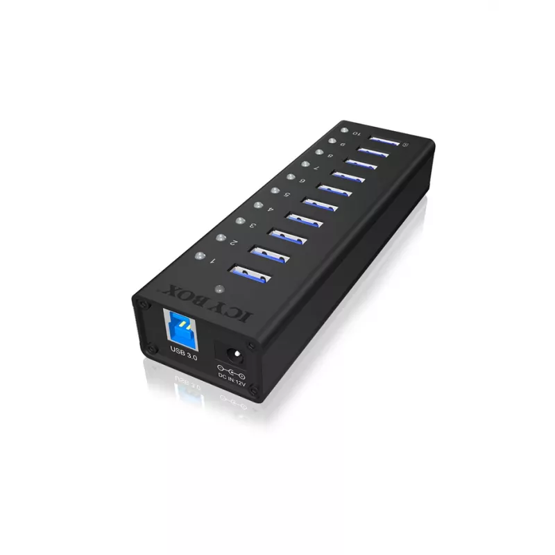 ICY BOX IB-AC6110 USB 3.2 Gen 1 (3.1 Gen 1) Type-B 5000 Mbit/s Czarny
