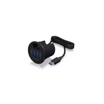ICY BOX IB-HUB1403 USB 3.2 Gen 1 (3.1 Gen 1) Type-A 5000 Mbit/s Czarny