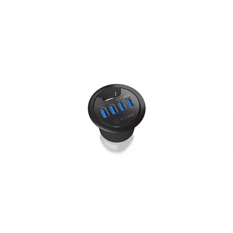 ICY BOX IB-HUB1403 USB 3.2 Gen 1 (3.1 Gen 1) Type-A 5000 Mbit/s Czarny