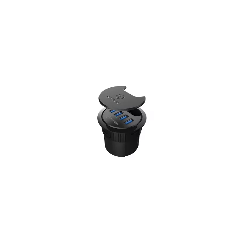 ICY BOX IB-HUB1403 USB 3.2 Gen 1 (3.1 Gen 1) Type-A 5000 Mbit/s Czarny