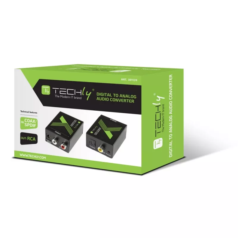 Techly Konwerter Audio z Cyfrowego na Analogowy SPDIF IDATA SPDIF-3