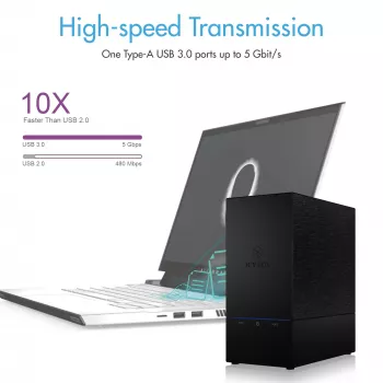 ICY BOX IB-RD3621U3 Obudowa HDD/SSD Czarny 3.5 cala