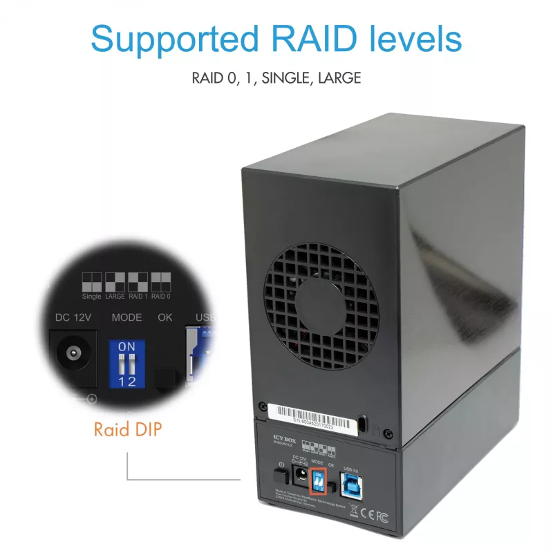 ICY BOX IB-RD3621U3 Obudowa HDD/SSD Czarny 3.5 cala