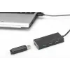 DIGITUS USB 3.0 Hub, 4-port Z zasilaczem 5V/2A Obudowa aluminiowa
